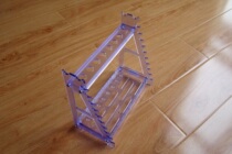 Plastic trapezoidal straw rack glass scale pipette rack inclined frame 18 support glass scale straw rack