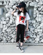 Girls  casual wide leg pants Spring and Autumn new version of wild childrens clothes baby loose straight pants tide