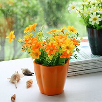 Pastoral color silk flower fake flower plastic flower simulation flower wholesale living room decoration flower set pastoral small potted plants