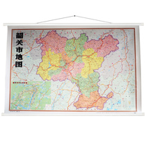 (Rapidly shipped) Shaoguan city map new version Guangdong Shaoguan map 1 6 m * 1 1 m office home conference room map wall map Guangdong city wall map series Shaoguan city