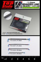 TopStudio model modified parts 1 5mm diameter braided wire Black 2 meters long TD23208