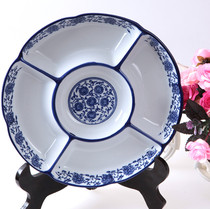 Blue and white porcelain five fruit shaped plate ceramic plate irregular fruit plate ice plate candy plate seasoning plate candy plate seasoning plate