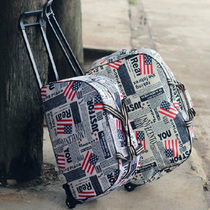 Korean version Short travel bag Hand pull rod bag student suitcase boarding bag for men and women large capacity bags