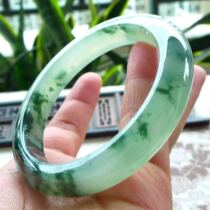 Mingkai Jade Myanmar old pit natural A goods Jade old seed delicate floating flower dress jade bracelet 57 with certificate