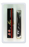 Shanghai Hero harmonica old style 24 hole classic plastic lattice harmonica C tune hero copper core shell chrome-plated harmonica