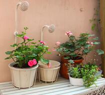 French country retro style pastoral wrought iron for old flower stand Wall-mounted home balcony flower rack Gardening flower device