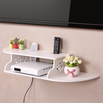 Wall TV set-top box shelf wireless router storage box hollow light Cat Cabinet wall-mounted shelf