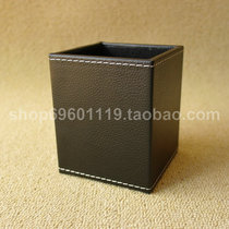 Imitation leather pen holder pen holder pen holder office supplies desktop storage pen bucket business gifts