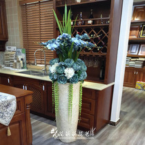 Simulation flower arrangement large vase GRP suit floor living room sample board room sales floor room European-style decorative pendulum piece