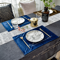 Placemat Nordic table mat insulated cloth mat Western placemat European light luxury Japanese home rectangular coaster decoration