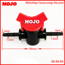 Water Valve Switch Plastic Angle Valve Faucet 6mm Hose Plug Straight Water Pipe Ball Valve MJ-K6-K6