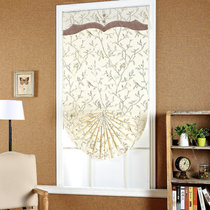 Spring South Modern Simple Blackout Curtain Living Room Study Custom Printed Chenille Roman Curtain Fan-shaped Rolling Curtain