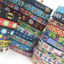 Computer embroidery Cartoon webbing Lace Trademark tape Woven label decorative tape Cloth label Label tape Washed label strap strap