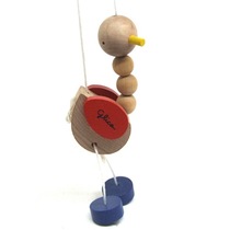 Cute Ostrich Cartoon cartoon Puppet Children Doll Wooden Hands-on Toy Sitcom game props
