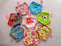 Japanese infants and young children cotton three-layer waterproof pants urine septum childrens training learning pants washable diapers underwear cutting label