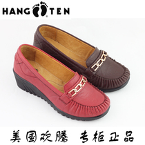 American Jubilation Special Cabinet Spring Subbed Calf Leather Slop Bottom Shallow one foot pedal casual womens single shoe H0517637