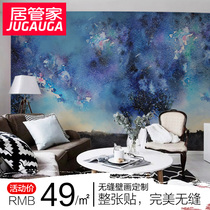 Nordic oil painting abstract personality art wallpaper non-woven TV background wallpaper custom mural seamless wall cloth