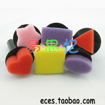 Color geometry seal sponge seal plastic handle 6 sets