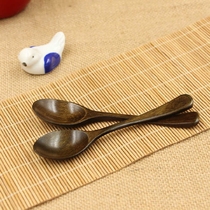Boutique Japanese-style wooden pointed coffee spoon ice cream spoon baby seasoning sugar spoon mini Spoon pudding fruit powder spoon
