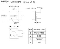 40MHz half size DIP8 crystal oscillator SPXO