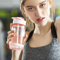 Student water cup anti-fall middle school students Net red creative trend large capacity cute summer use Korean plastic