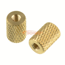 Round flat head hollow double pass copper column M3 * 10MM diameter 7MM reticulated brass nut stud