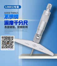 Harbin measuring tool plant micrometer Hamlet measuring depth micrometer 0-25 Harwork depth scale Spiral Depth Gauge