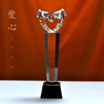 Love trophy Crystal trophy Factory direct sales Custom trophy prizes Zhuohe trophy medals