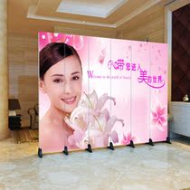  European style fashion screen folding office partition beauty salon health club mobile folding screen beauty background occlusion