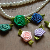 Taiwan Island diy handmade hairclip material ribbon bow hair accessories A50 multi-color ribbon Rose Rose