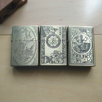 Zorro kerosene lighter ZORRO905 upper and lower double engraved LOG right angle body bronze etching three men