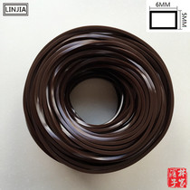 European furniture hardware leather strip wooden door glass sealing strip anti-collision strip thermoplastic rubber strip square Press strip