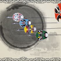 Chinese style blue and white porcelain Lotus pendant facial makeup bookmarks traditional craft special gifts to send foreigners to go abroad