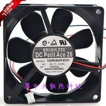 Sanyo 8025 5V 0 25A 109R0805F4D01 8CM 3-wire double ball cooling fan