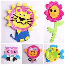 Paper Tray Material Packs Children Handmade Diy Colorful Dishes Multi-Solid Stickup Kindergarten Merau Class