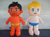 Custom inflatable Haier brothers fixed walking cartoon model doll doll person opening celebration advertising air model