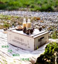 Special solid wood storage box old wooden box with lid storage box with handle sundries storage box photography props box