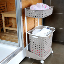 Japan imports 2-3 segments of washing frame containing car dirty clothes containing basket Dirty Laundry Basket Assorts of Contained Car Pulleys