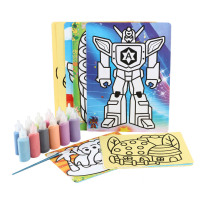 Sand painting childrens handmade customization 12 colors sand yellow bottom sand painting educational toy sand painting set large non-toxic