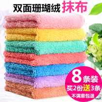 Not dropping out of hair absorbent thickened smear brushing bowl cloth cleaning cloth Home dishwashcloth not stained with oil kitchen brush-pan dishcloth