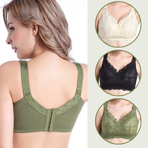 Silk Ku this big chest of large breasts with thin full cups thin steel ring bra without sponge underwear side to collect auxiliary milk breathable