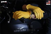 Schott NYC USA origin Elk leather vintage motorcycle gloves Single leather Unlined repair version-In stock