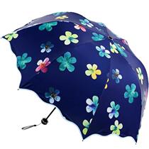 Paradise Umbrella UPF50 Full Blackout Three-fold parasol Umbrella 31823E Navy Blue