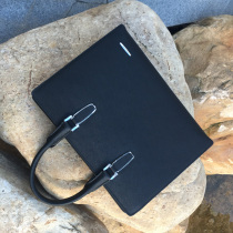 Hand-held briefcase Mens business bag Handbag Mens bag Casual cowhide bag Mens shoulder bag Mens crossbody bag cross section