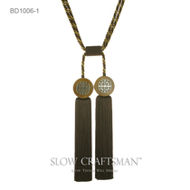 SLOW CRAFTSMAN export European condensed bamboo series Chinese designer curtain tassel pendant hanging spike strap