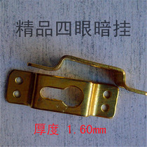 Gold four eyes dark hanging hardware dark hanging four hole big dark hanging gold big ring gold bow dark hanging 100 packaging