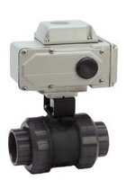 Tripod resistant Q941F-10S corrosion resistant acid-base chemical ball valve electric UPVC plastic flange ball valve DN65