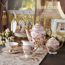 British bone china afternoon tea set cup saucer European ceramic coffee set black tea cup wedding gift