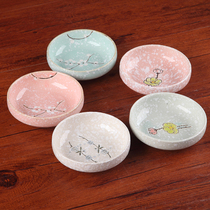 Household ceramic dish underglaze color creative cherry blossom seasoning sauce dish vinegar dish flavor dish sauce dish seasoning dish