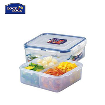 Lotlock plastic crisper storage box Divider type storage box sealed lunch box HPL823C 870ml